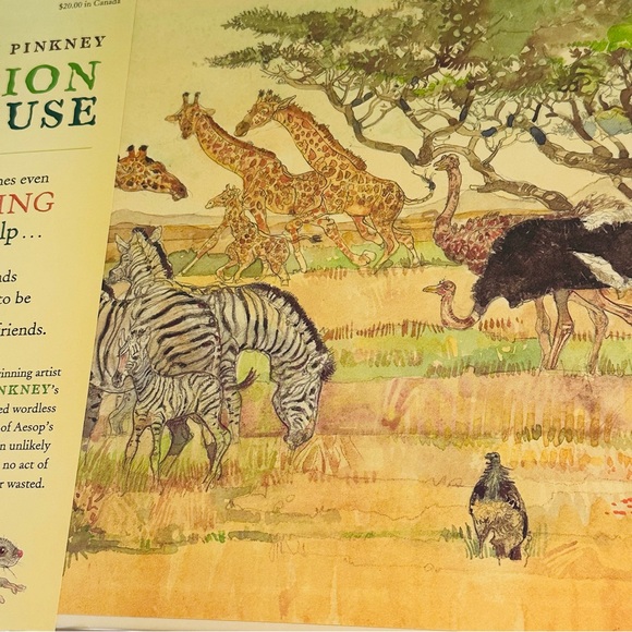 The Lion & The Mouse Jerry Pinkney Hardcover Aesop’s Fable Picture Book - Picture 2 of 6